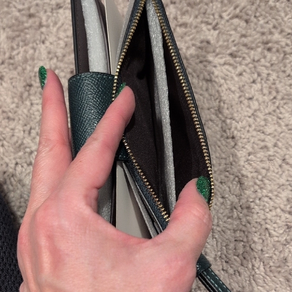 Coach Dark Green Wristlet Wallet - Picture 5 of 5